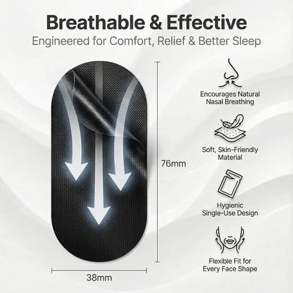 SleepPro Mouth Tape - Wake Up Energized with Deeper Sleep, Zero Snoring & Better Breathing