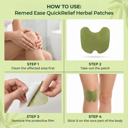 QuickRelief Herbal Patches - Fast-Acting Natural Relief for Arthritis, Knee Pain, Joint Pain & Muscle Stiffness