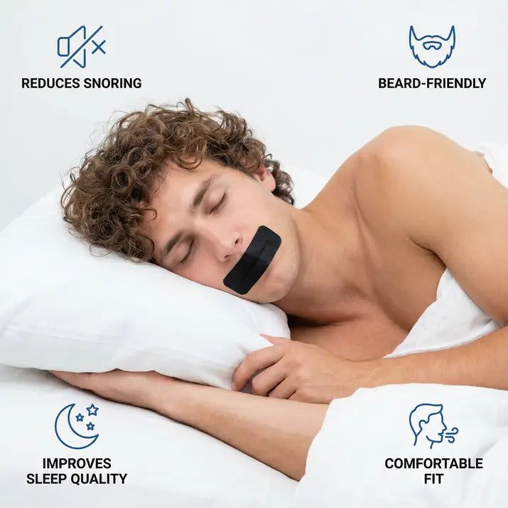 SleepPro Mouth Tape - Wake Up Energized with Deeper Sleep, Zero Snoring & Better Breathing