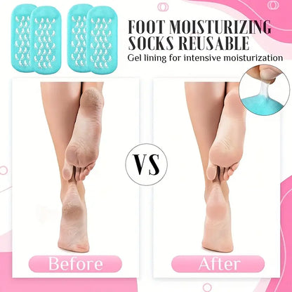 🧦 Silicon Moisturising Socks | Hydrate and Repair Cracked Heels | Buy 1 Get 1 FREE